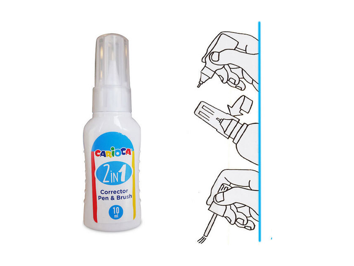 Διορθωτικό Carioca 2 σε 1 με Μύτη & Πινέλο 10 ml