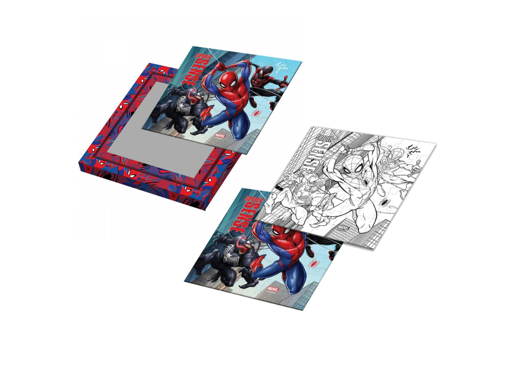 Marvel Spider-Man – Παζλ Κορνίζα Χρωματισμού 2 Όψεων 64 Τεμαχίων
