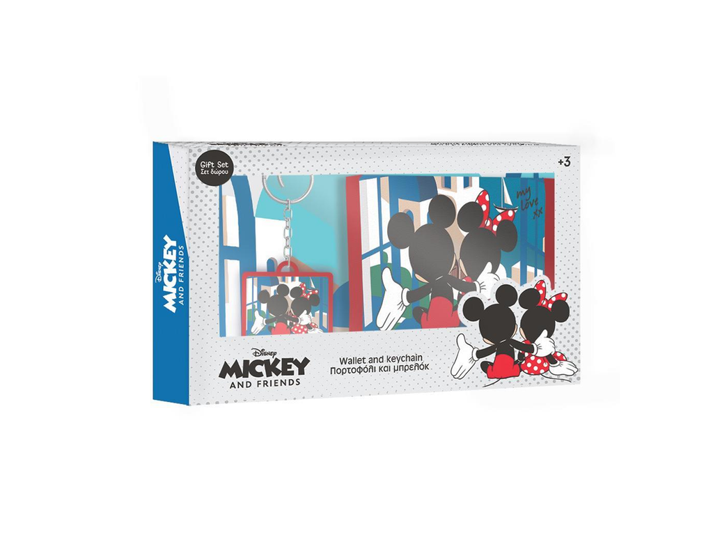 Disney Mickey & Minnie I Fell in Love in Greece – Σετ Πορτοφόλι & Μπρελόκ