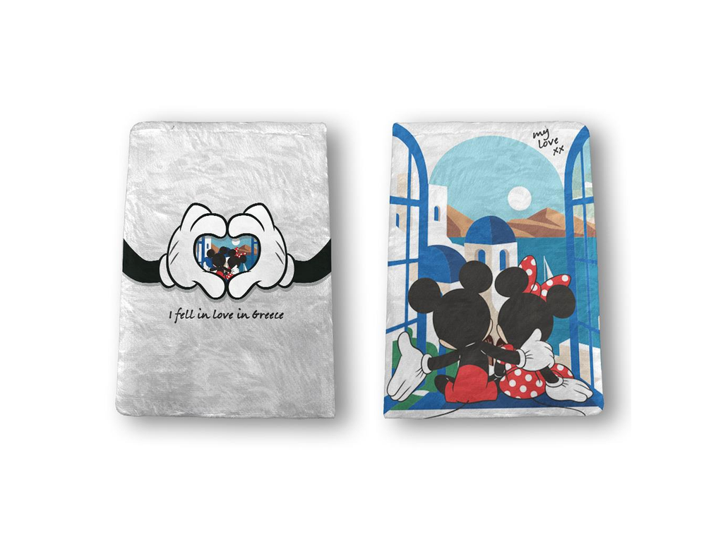 Disney Mickey & Minnie I Fell in Love in Greece – Λούτρινο Σημειωματάριο με Στυλό