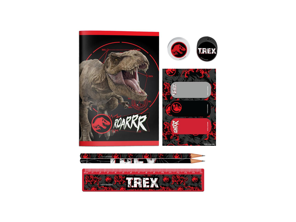 Jurassic World – Σχολικό Σετ Γραφικής Ύλης σε PVC Τσαντάκι