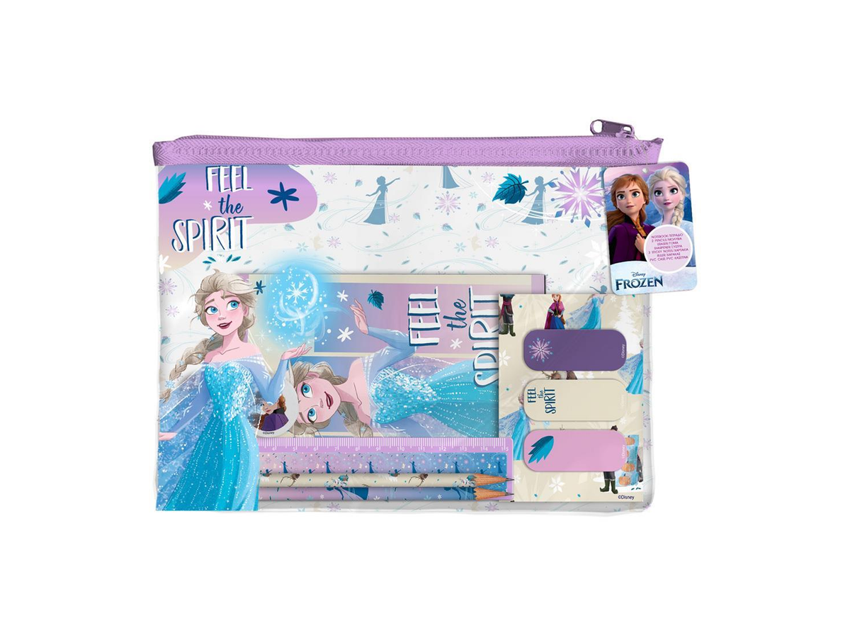 Disney Frozen – Σχολικό Σετ Γραφικής Ύλης σε PVC Τσαντάκι