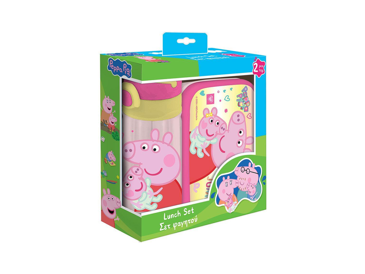 Peppa Pig – Σετ Φαγητού με Φαγητοδοχείο 800ml & Παγούρι 500ml