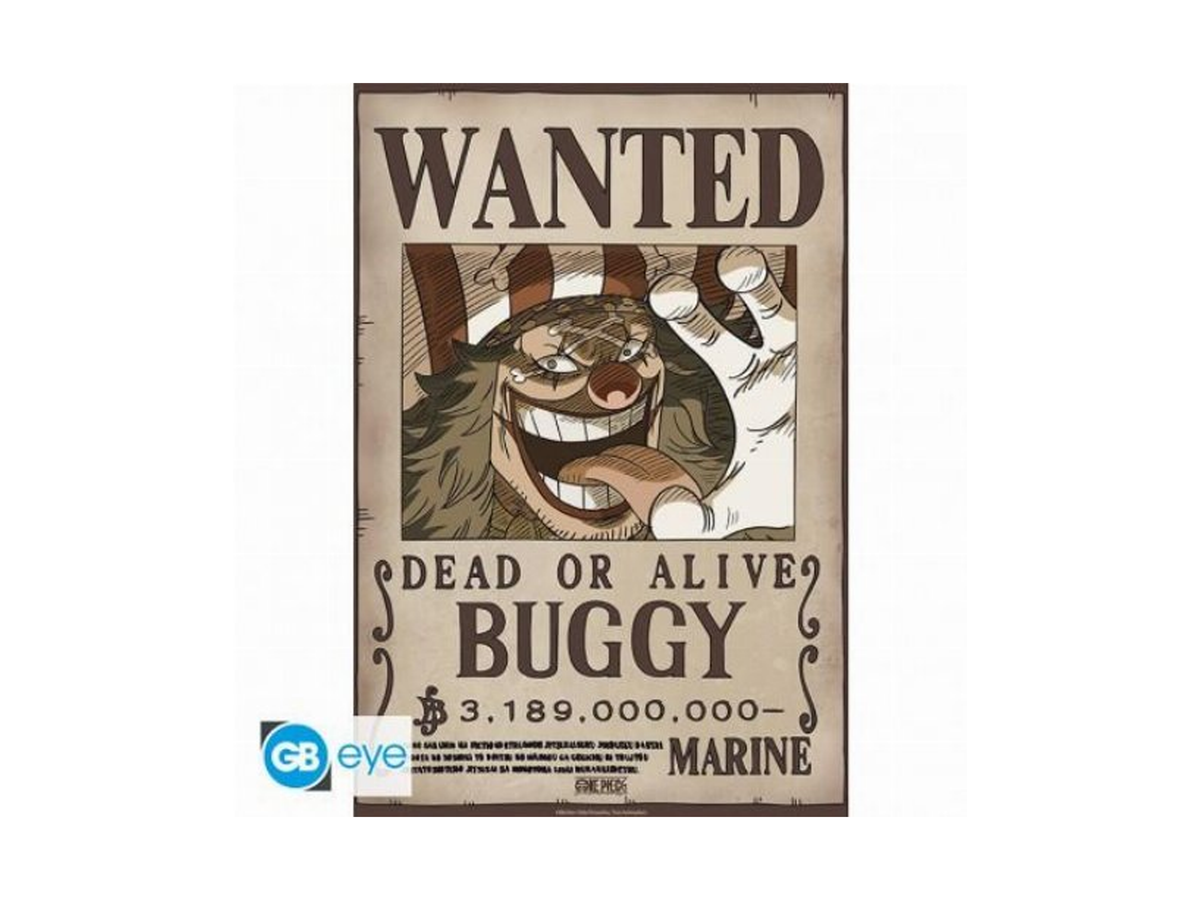 One Piece Wanted Buggy – Αφίσα 52 × 38 cm