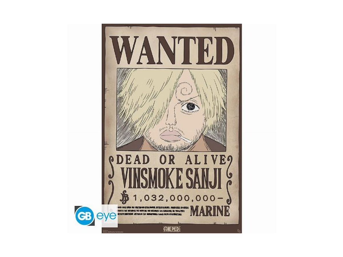 One Piece Wanted Sanji – Αφίσα 91,5 × 61 cm