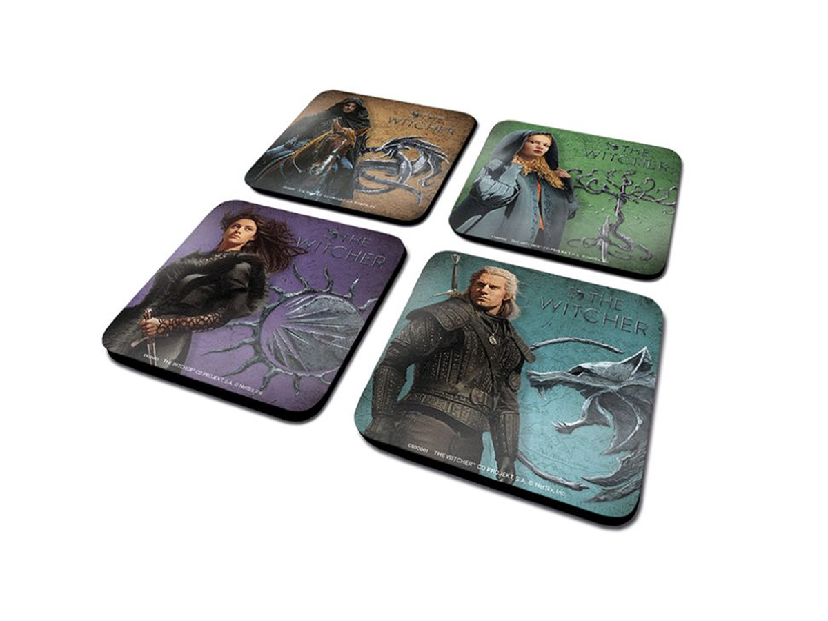 Netflix's The Witcher - Legendary Cork Coasters Set (Σετ 4 Σουβέρ)