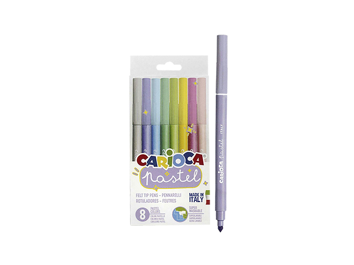 Μαρκαδόροι Carioca Pastel 8 Χρωμάτων