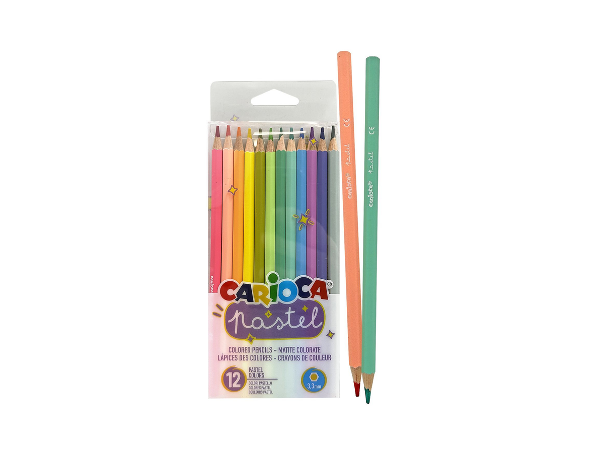 Ξυλομπογιές Carioca Pastel 12 Χρωμάτων – 12 Τεμάχια