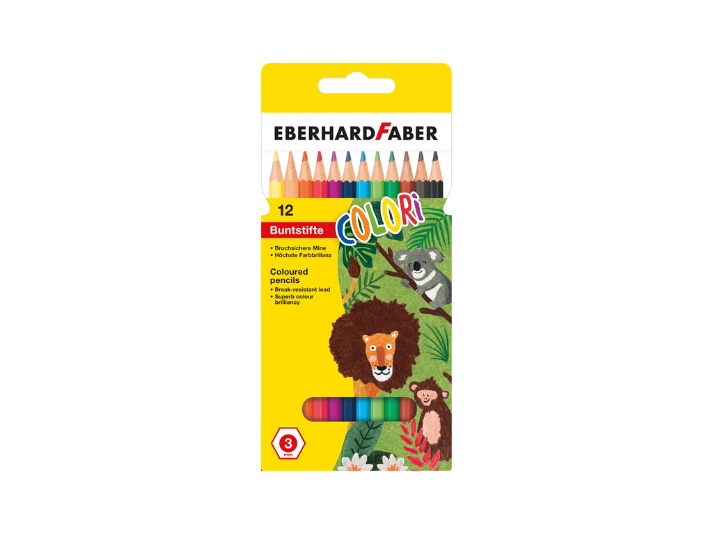 Ξυλομπογιές Eberhard Faber Colori 12 Χρωμάτων – 12 Τεμάχια