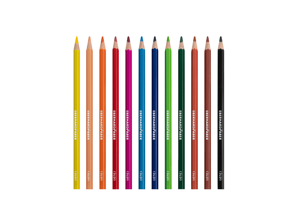 Ξυλομπογιές Eberhard Faber Colori 12 Χρωμάτων – 12 Τεμάχια