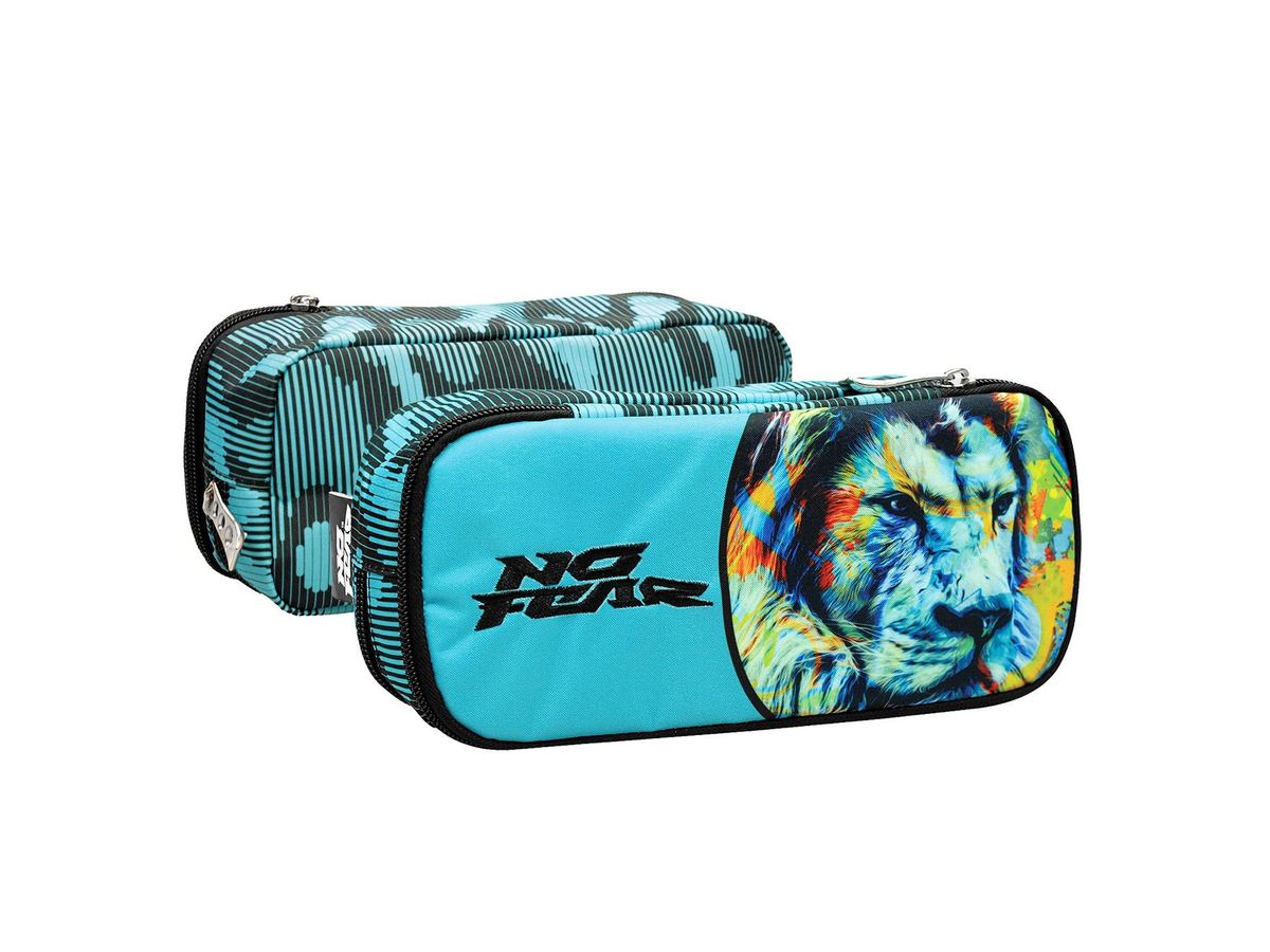 Κασετίνα No Fear Fluo Lion – 2 Θήκες