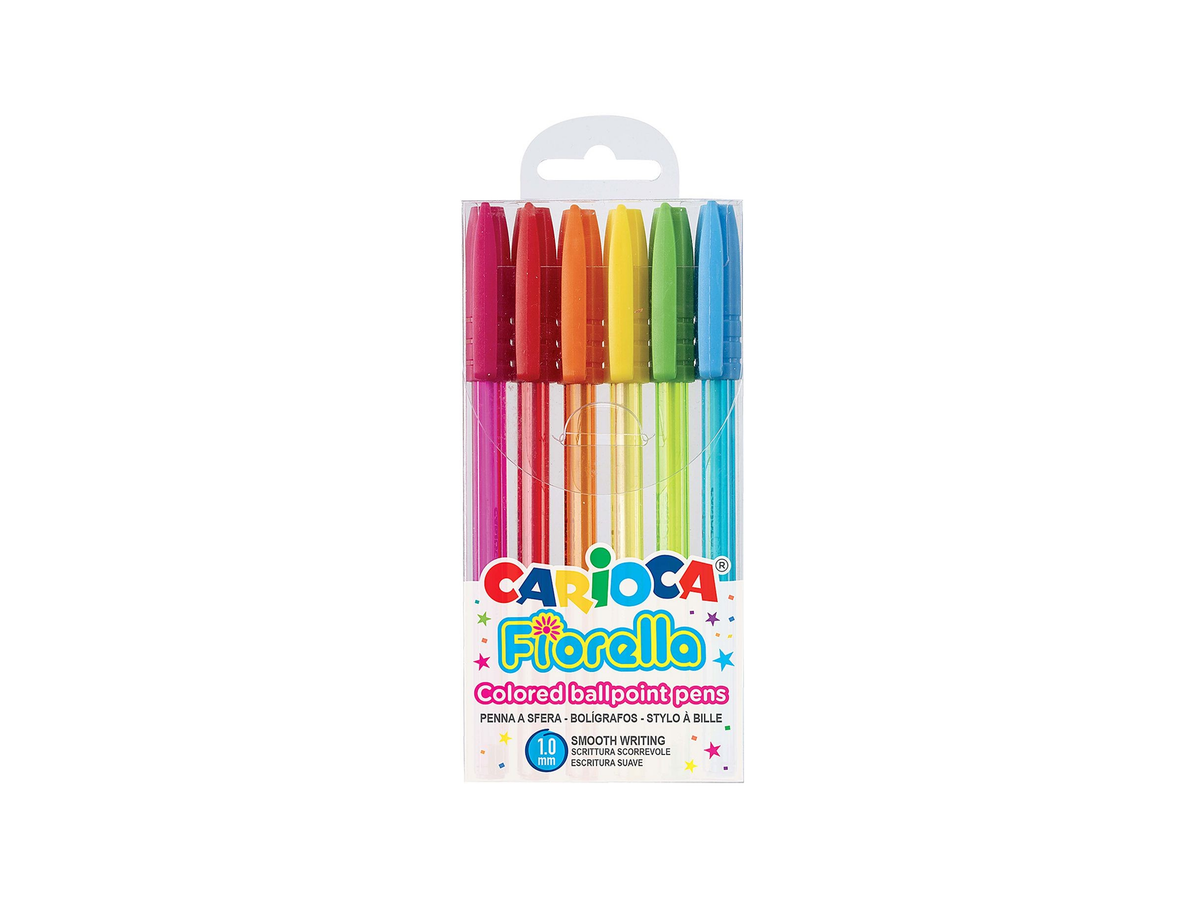 Σετ Στυλό Διαρκείας Carioca Fiorella 6 Χρωμάτων 1.0mm