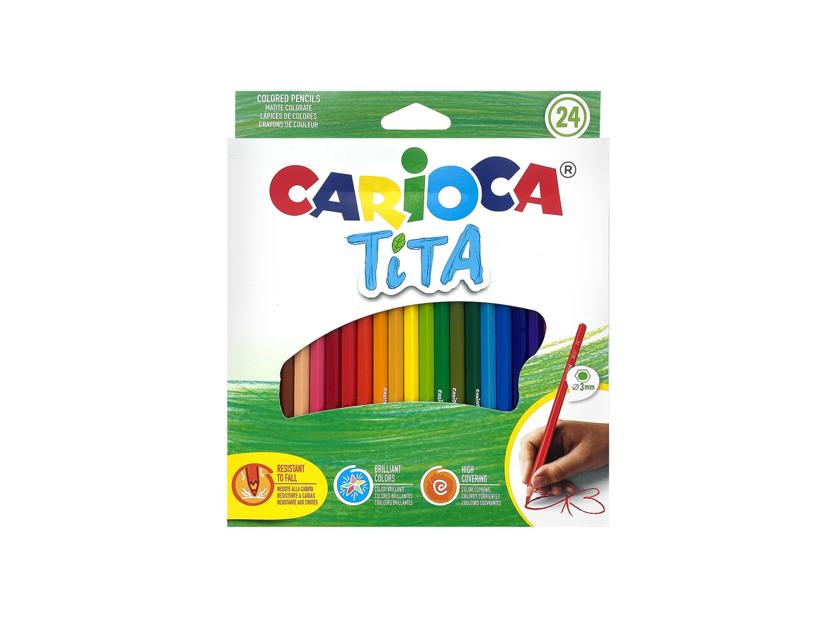 Ξυλομπογιές Carioca Tita 24 Χρωμάτων – 24 Τεμάχια